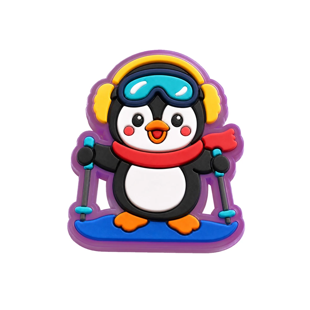 Custom soft PVC pin with translucent purple molded border UK