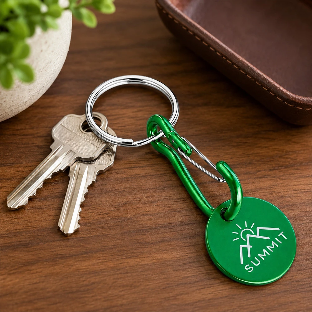 Custom Aluminum Trolley Coin Keychains 2 UK