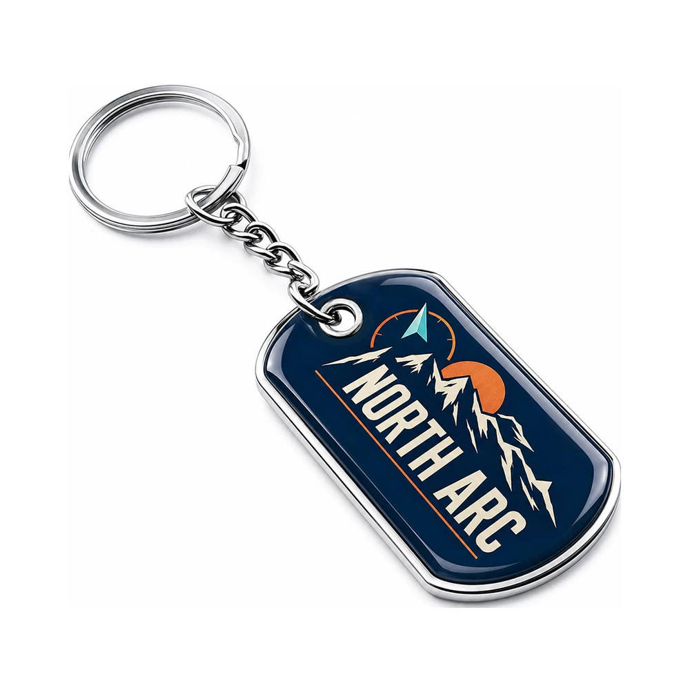 Custom Metal Dog Tag Keychain with Doming 2 Australia